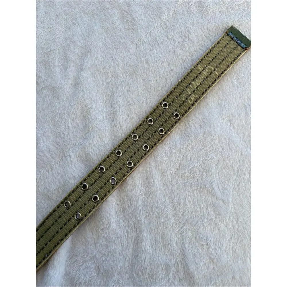 Ed Hardy size large y2k Studded Belt green flower leather blue silver